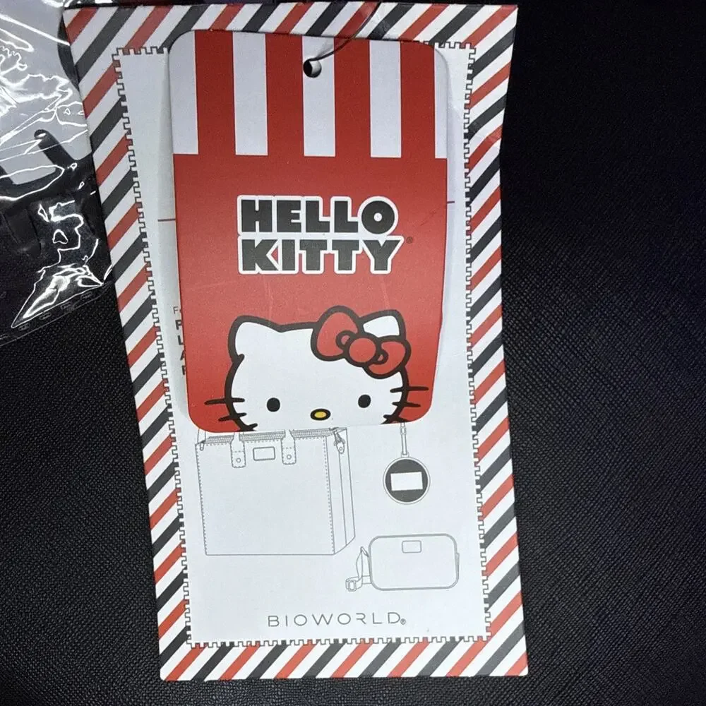 Sanrio Hello Kitty Tote Travel Weekender Luggage Bag Tag Bows Crossbody 3 Piece